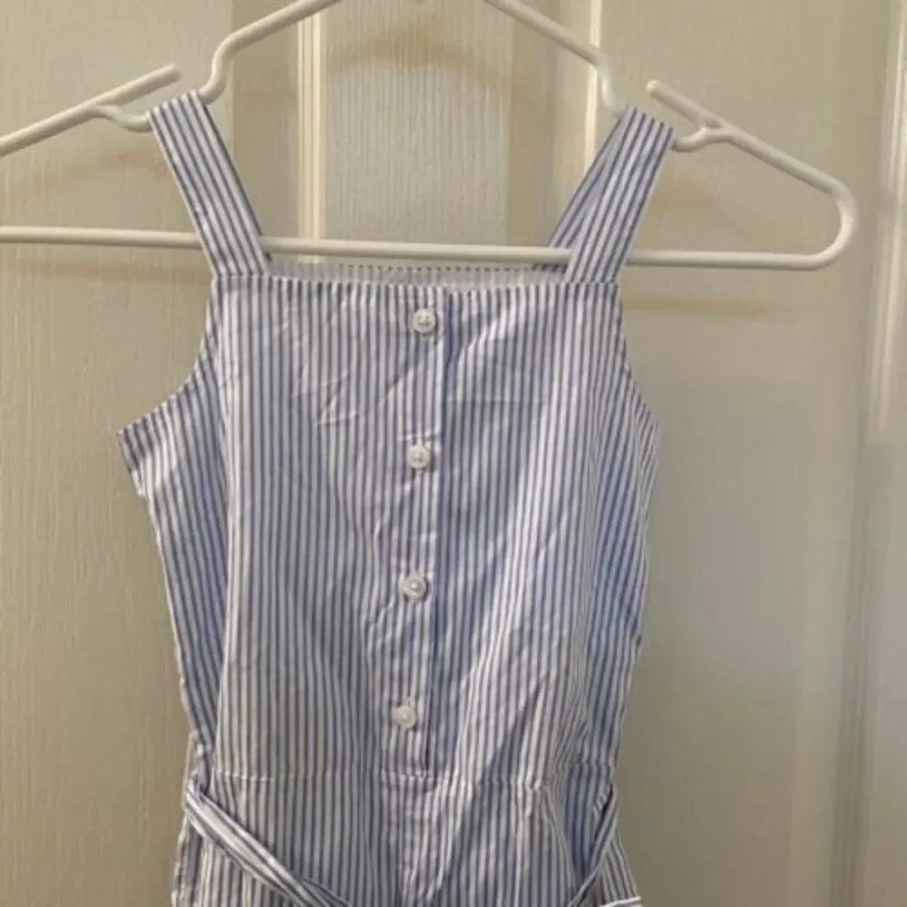 Gymboree Striped Jumpsuit Romper Blue White Girls Size 5